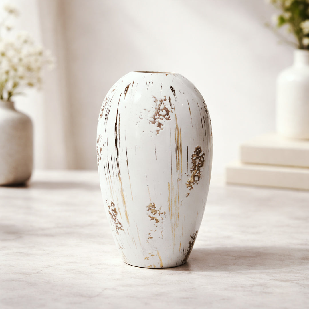Golden Trace Ceramic Vase
