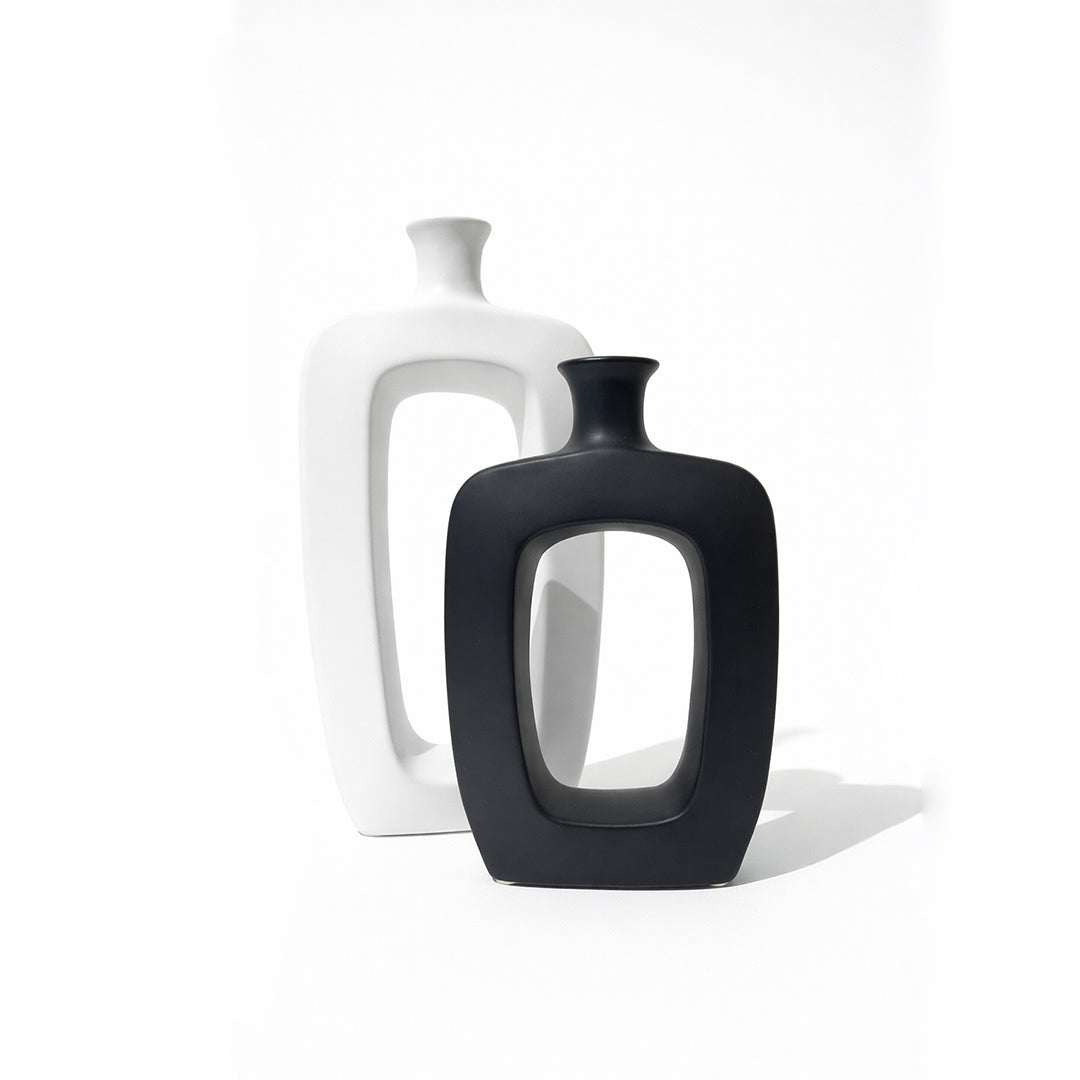 Ivory Arch Vase Set