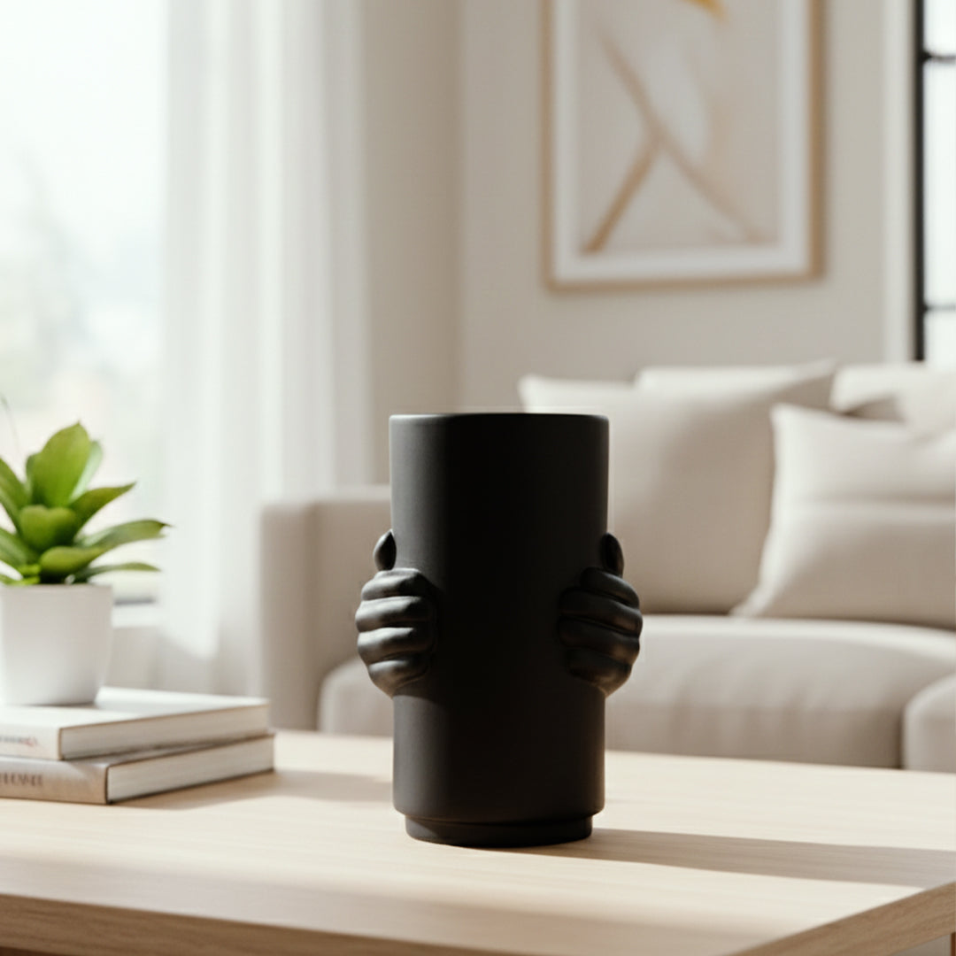 Hand-Grip Ceramic Vase