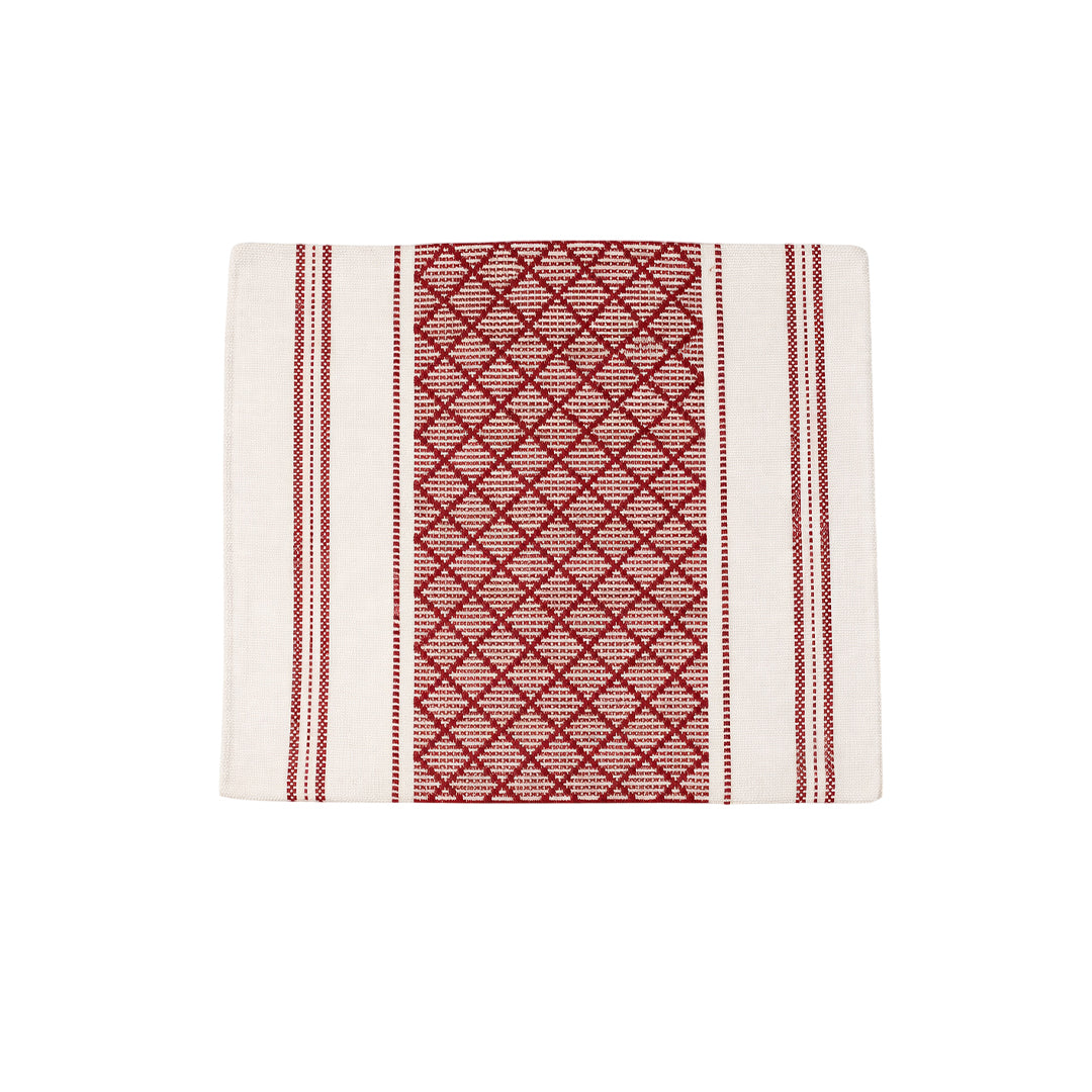 Red Heritage Woven Cushion Cover
