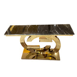Modern glamorous golden console