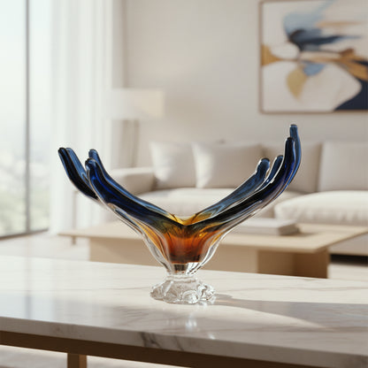 Aurora Wing Art Glass Sculpture