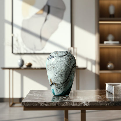 Marbled Glass Art Vase