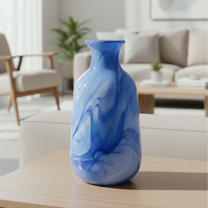 Cobalt Flow Glass Vase