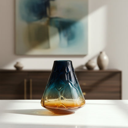 Amber Tide Glass Vase