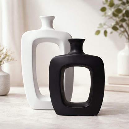 Ivory Arch Vase Set