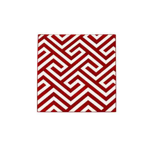 Red Maze Cushion Cover