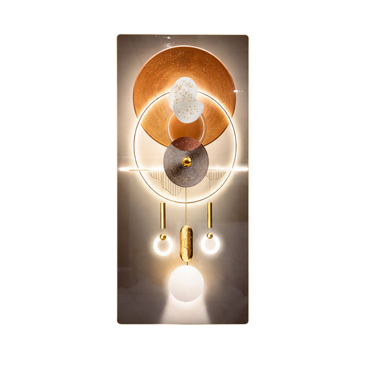 Golden Orbit Wall Art (Portrait)