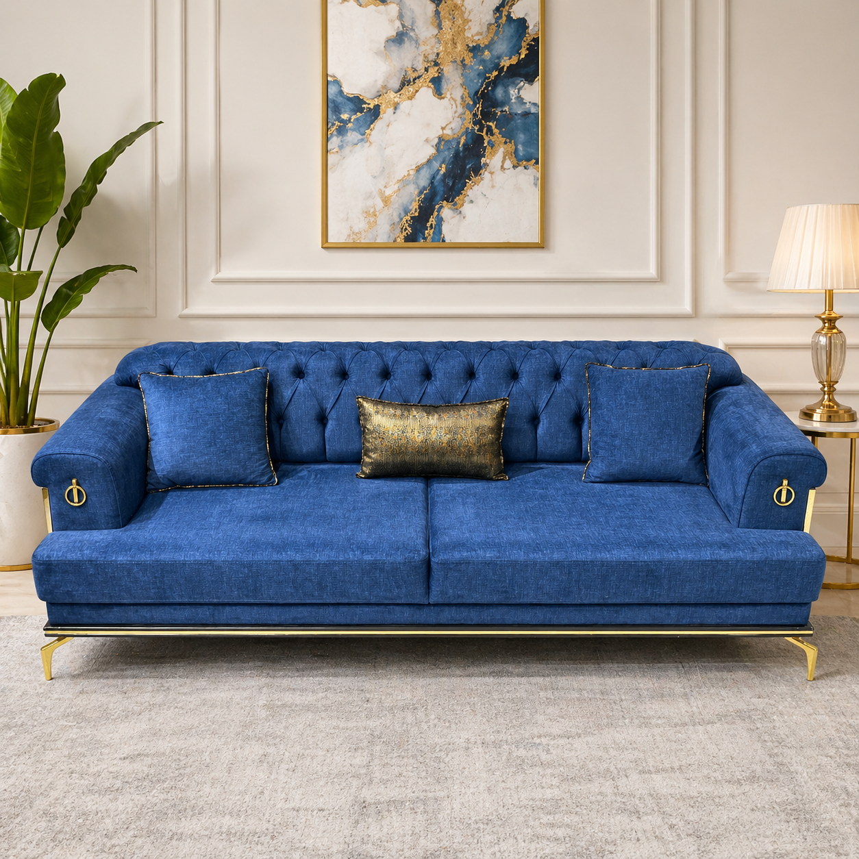 Royal Luxe Suede Sofa Set