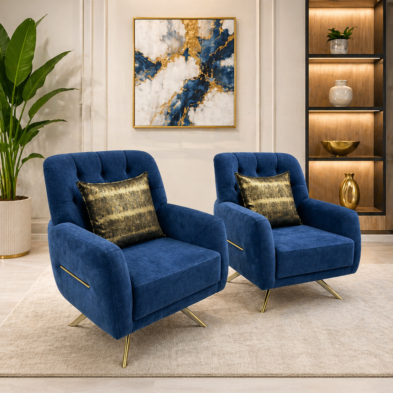 Royal Luxe Suede Sofa Set