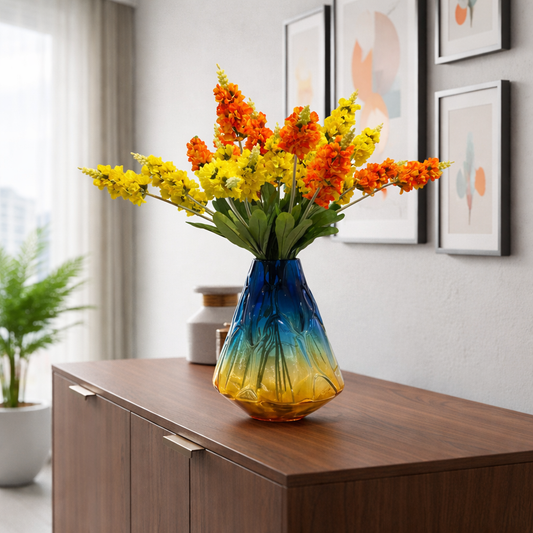 Amber Tide Glass Vase