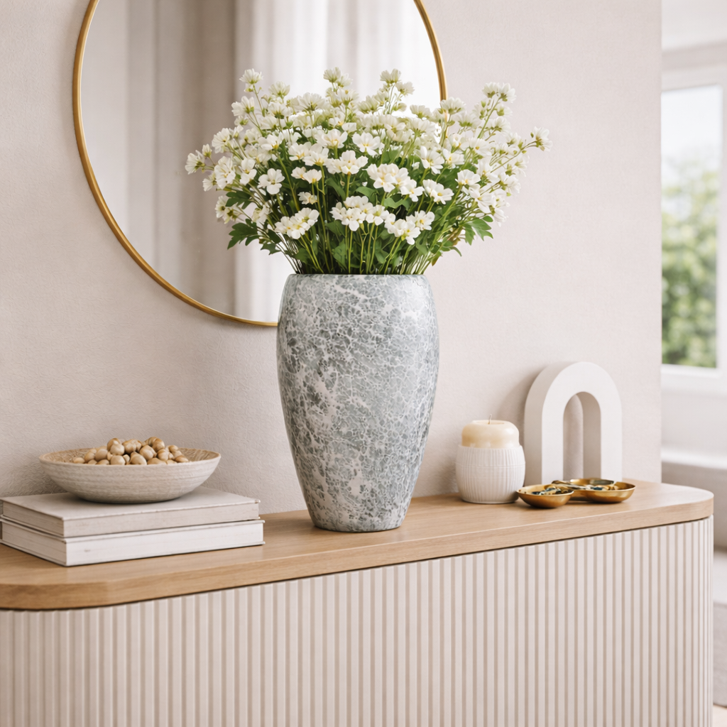 Mist Stone Glass Vase