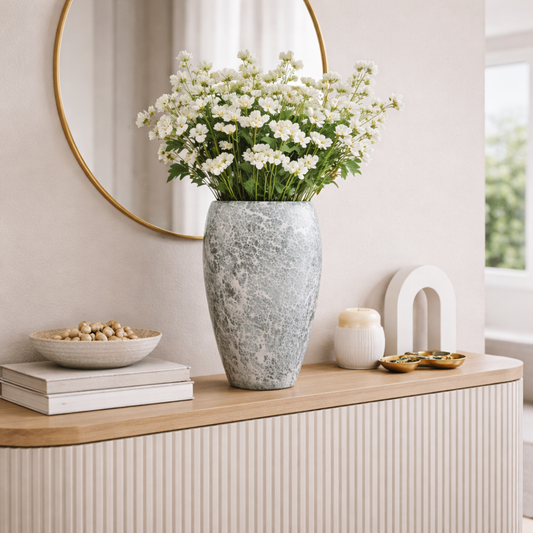 Mist Stone Glass Vase