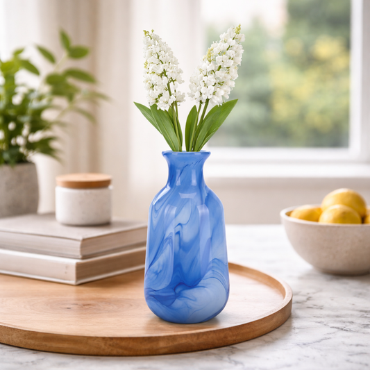 Cobalt Flow Glass Vase