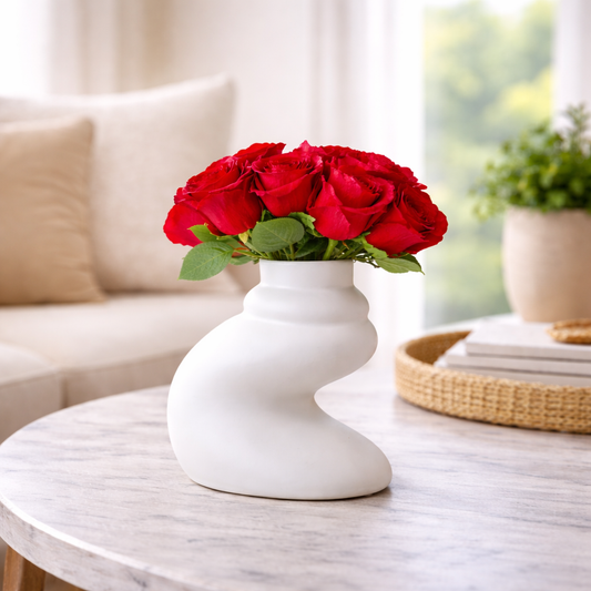 Soft Curve Ceramic Vase