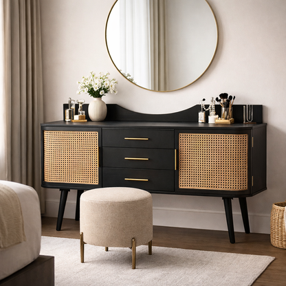 Rivano Cane Dressing Table