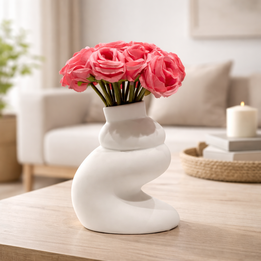 Soft Curve Ceramic Vase