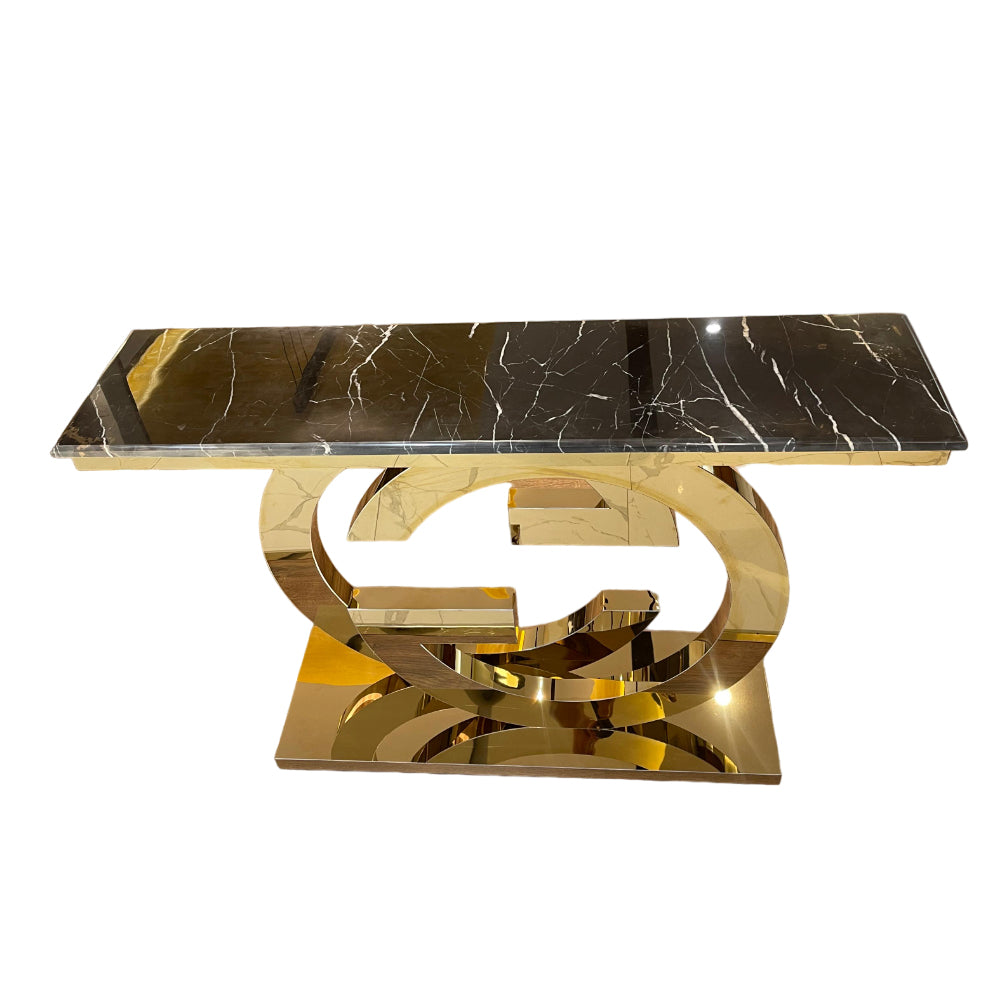 Modern glamorous golden console